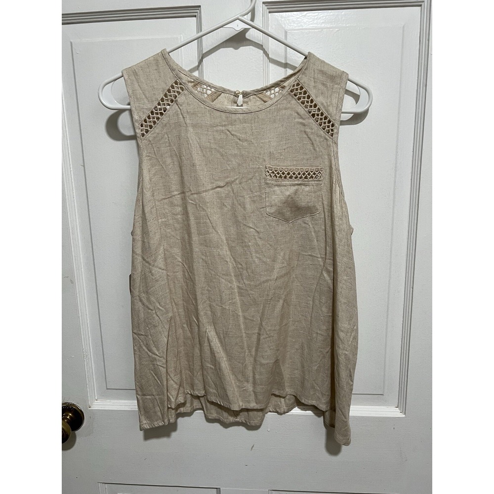 NEW Fate "Natural Fiber" Women's Tan Shirt Size Small